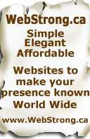 WebStrong.ca simple, elegant, affordable, effective webdesign & hosting